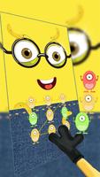 Yellow Cute Cartoon Theme syot layar 3