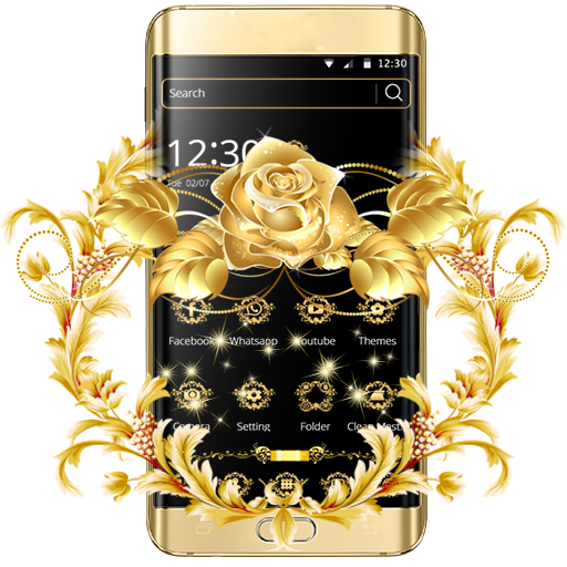 ゴールドローズテーマラグジュアリーゴールド Gold Rose Theme Luxury Gold