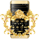 Złoto Róża motyw luksus złoto aplikacja