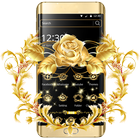 黑金玫瑰花主题 祥云金色花瓣图标+3D桌面 图标