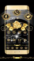 پوستر Gold Rose Theme Luxury Gold