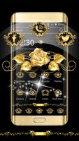 Gold Rose Thema Luxus Gold Plakat