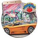 Graffiti vội vã chủ đề siêu xe hơi APK