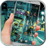 skeleton street  graffiti