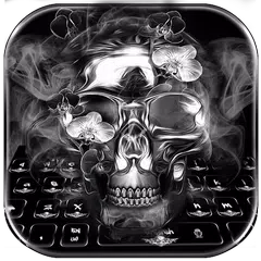 Schwarz Schädel Tastatur Thema skull APK Herunterladen