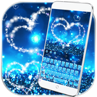 الأزرق بريق البريق الموضوع Blue Glitter Sparkle أيقونة
