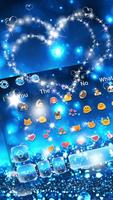 الأزرق بريق البريق الموضوع Blue Glitter Sparkle تصوير الشاشة 1
