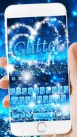 الأزرق بريق البريق الموضوع Blue Glitter Sparkle تصوير الشاشة 2