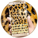 Vàng con báo in bàn phím chủ đề Gold Leopard APK