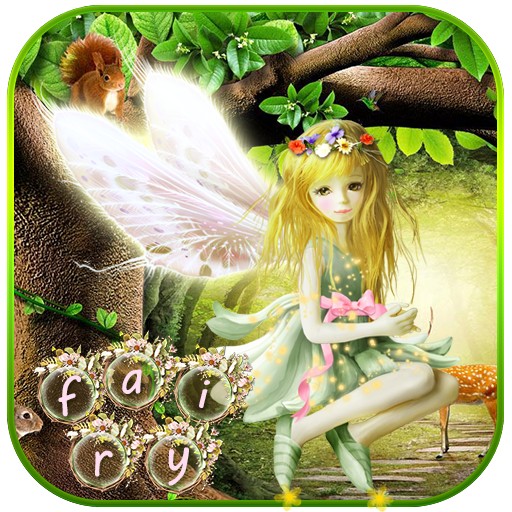 妖精の女の子の花のテーマのキーボード Fairy Girl Flower