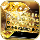 Goud diamant toetsenbord thema Gold Diamond-icoon