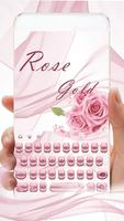 Pink Rose Gold Keyboard Theme poster