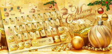 Gold Christmas Keyboard Theme