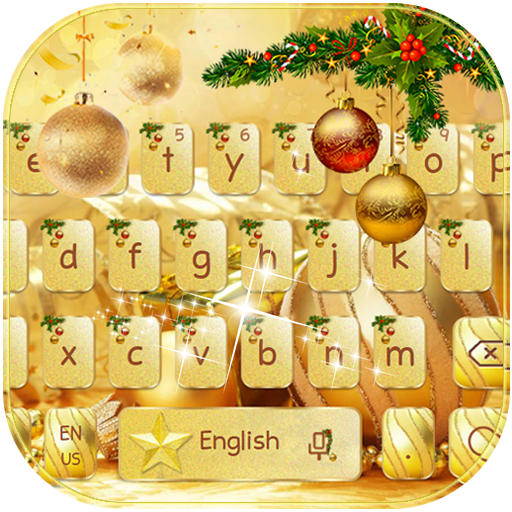 Gold Christmas Keyboard Theme