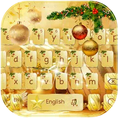 Gold Christmas Keyboard Theme