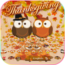 Mignon chouette Thanksgiving clavier Thème APK