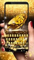 Diamond Gold Keyboard Theme poster