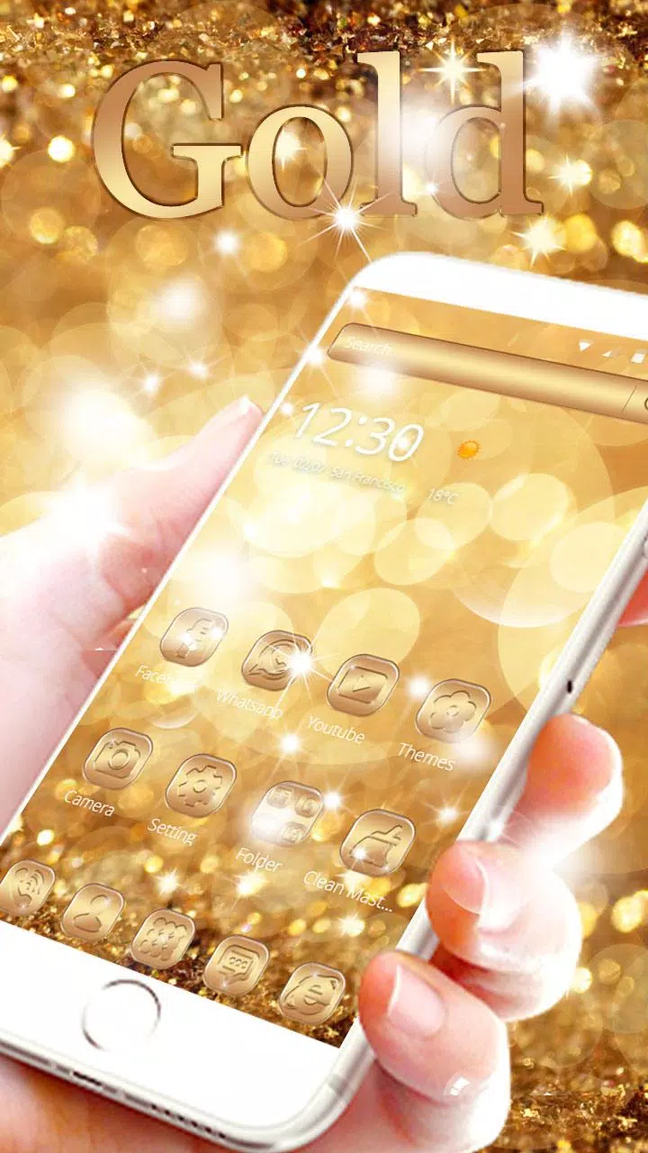 Android向けのネオンゴールドキラキラテーマの壁紙 Neon Gold Glitter Apkをダウンロードしましょう