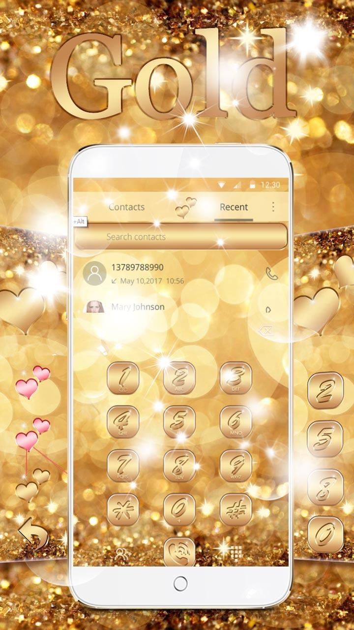 Android 用の ネオンゴールドキラキラテーマの壁紙 Neon Gold Glitter Apk をダウンロード