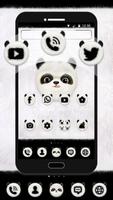 Poster Carina panda tema Cute Panda