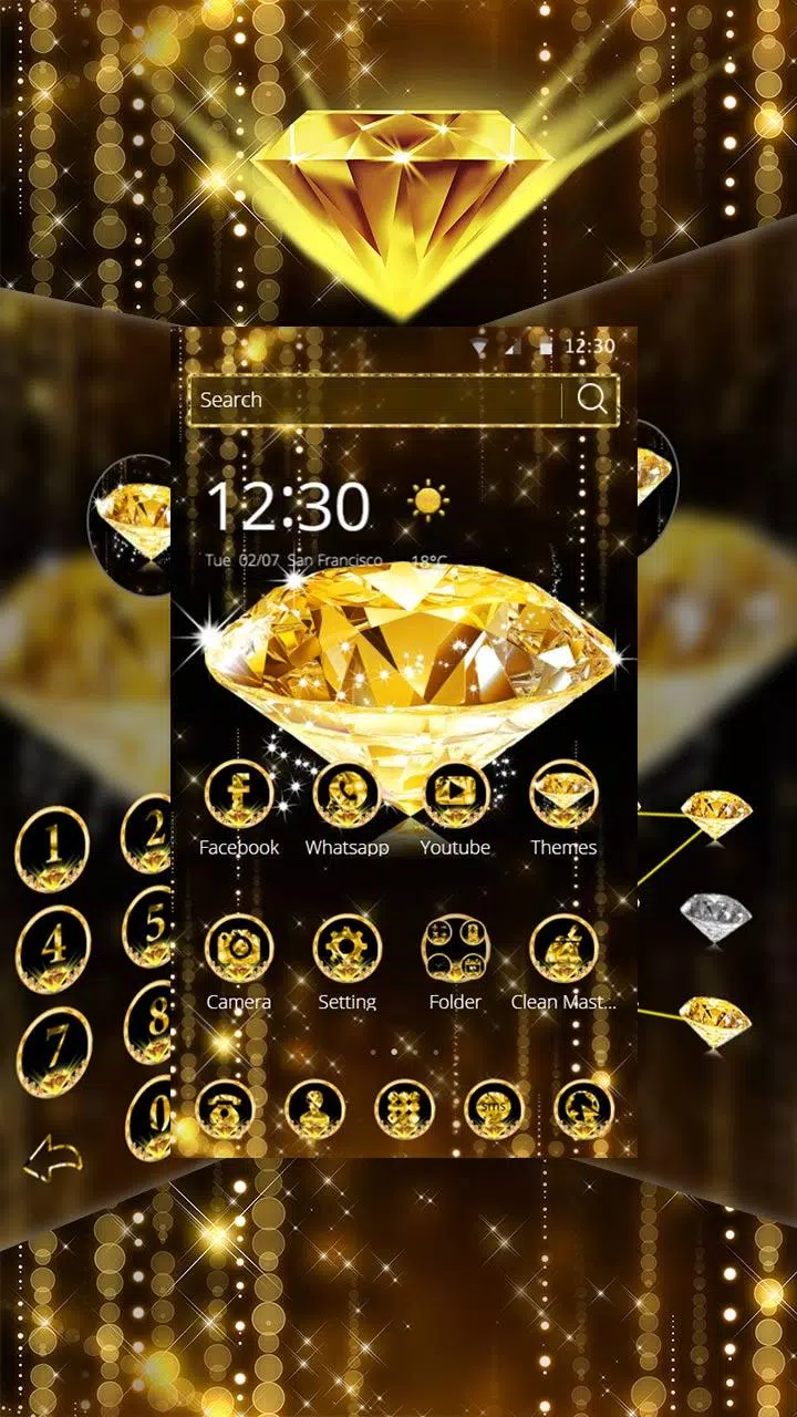 Tải Xuống Apk Vàng Kim Cương Chủ Đề Hình Nền Gold Diamond Cho Android