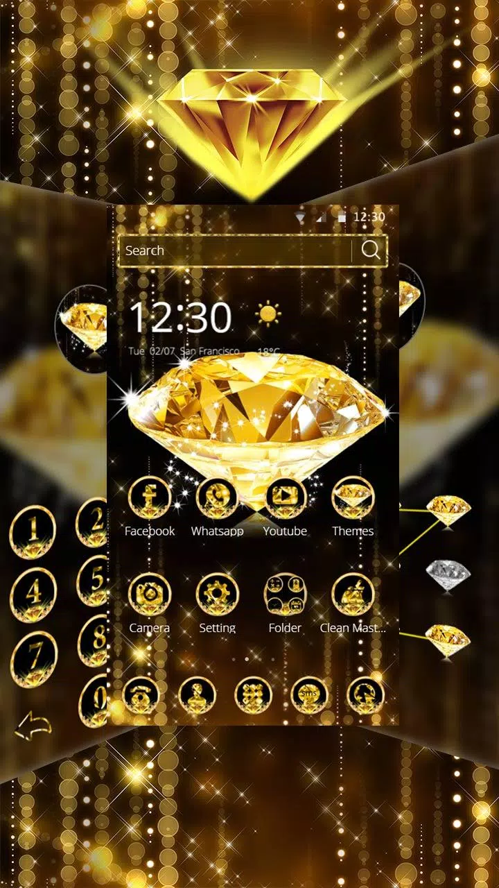 Tải xuống APK Vàng kim cương chủ đề hình nền Gold Diamond cho Android