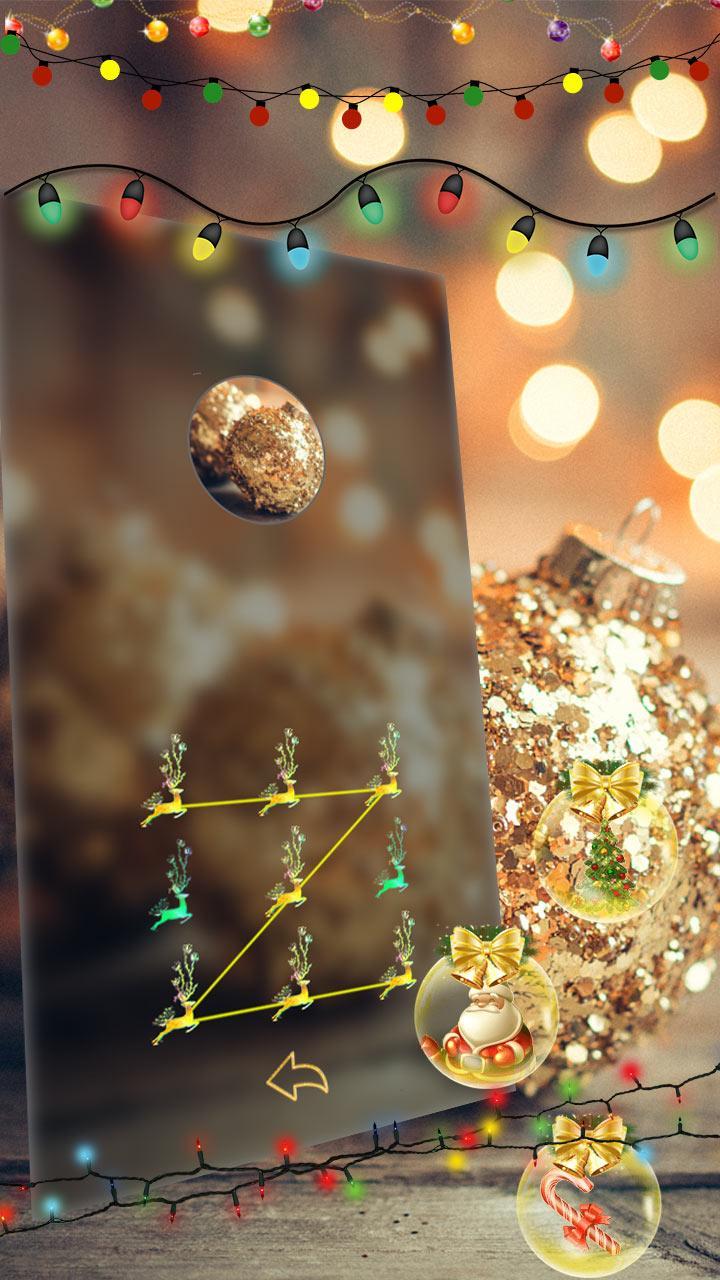 Android 用の クリスマスゴールドスノーボールテーマの壁紙 Christmas Gold Snowball Apk をダウンロード
