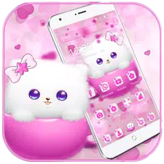 Kitty Theme Cup Cat Wallpaper APK download