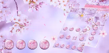 Pink Flower Theme Sakura Pattern Lock