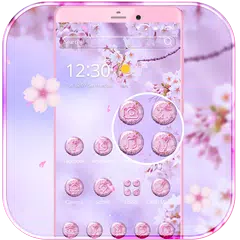 Pink Flower Theme Sakura Pattern Lock