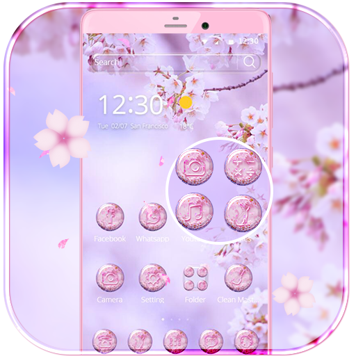 Розовый цветок Сакура Тема Pink Flower Sakura