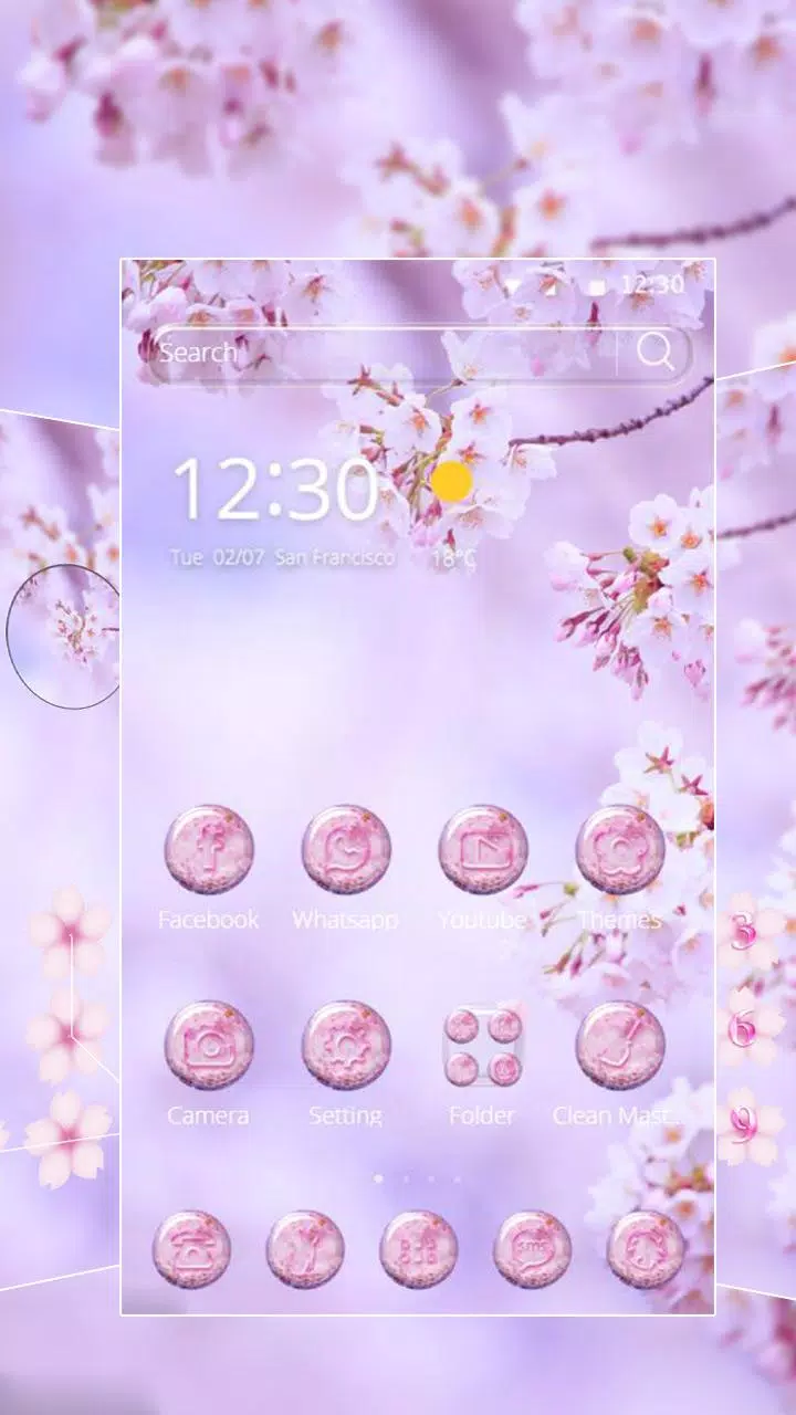 Tải xuống APK Hoa màu hồng Sakura Chủ đề Pink Flower Sakura cho ...