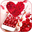 Rudy Róża miłość motyw Tapeta Red Rose Love aplikacja