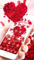 红玫瑰爱心 – 情人节红玫瑰花主题 海报
