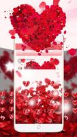 Vermelho rosa amor tema Red Rose Love imagem de tela 2