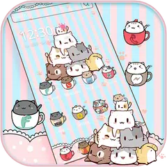 Cup Kitty Theme Wallpaper APK download
