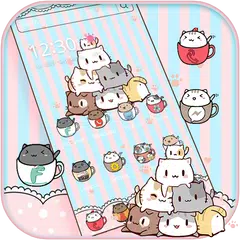 Cup Kitty Theme Wallpaper アプリダウンロード
