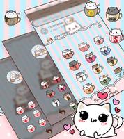 Cup Kitty Theme Wallpaper ảnh chụp màn hình 2