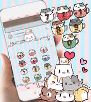 Cup Kitty Theme Wallpaper تصوير الشاشة 3