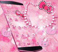 Rose minou diamant theme Pink Kitty Diamond capture d'écran 1