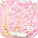 Pink Paris Diamond Kitty Theme APK