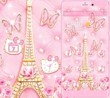 ピンクのパリのダイヤモンドキティのテーマ Pink Paris Diamond ポスター