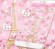 ピンクのパリのダイヤモンドキティのテーマ Pink Paris Diamond スクリーンショット 1