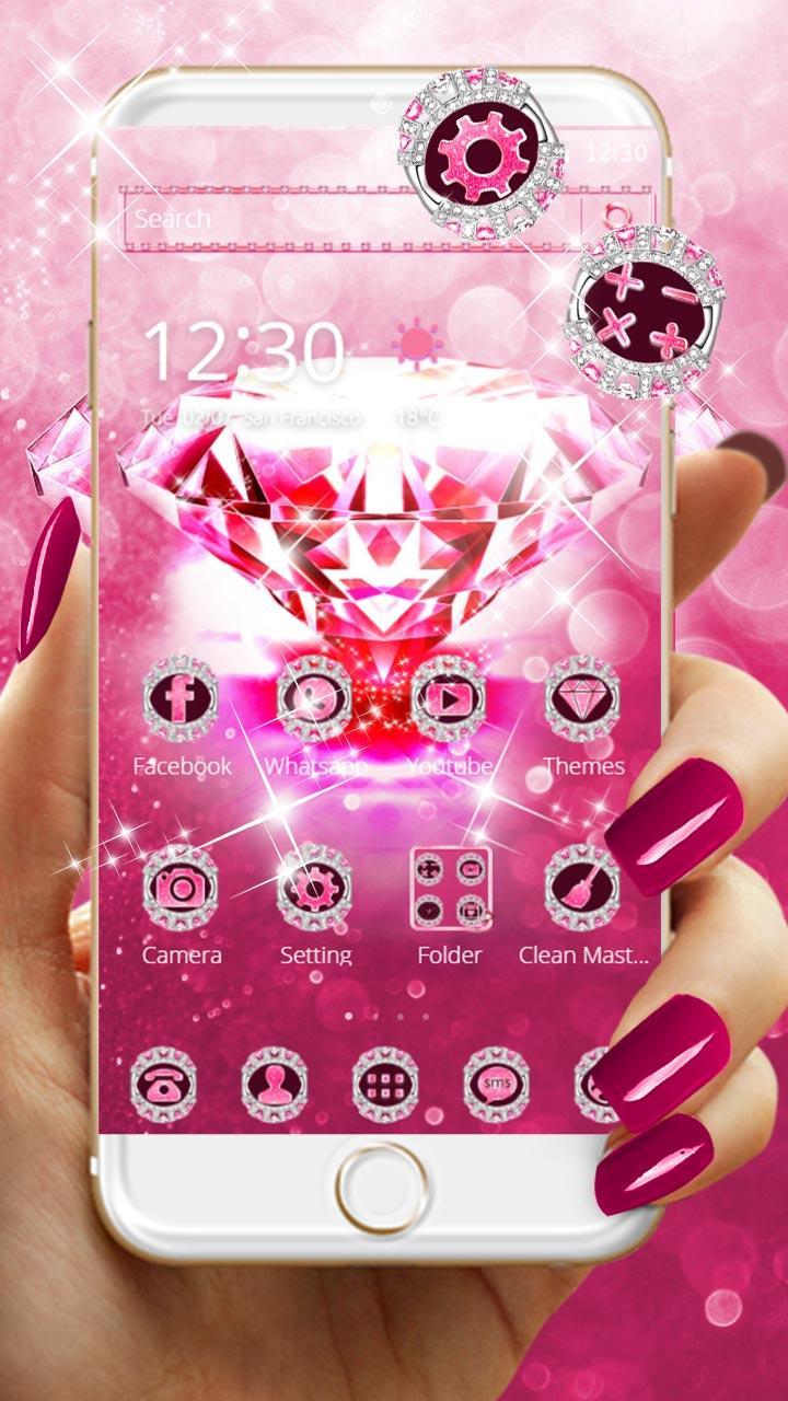 Android 用の ピンクダイヤモンドテーマの壁紙 Apk をダウンロード