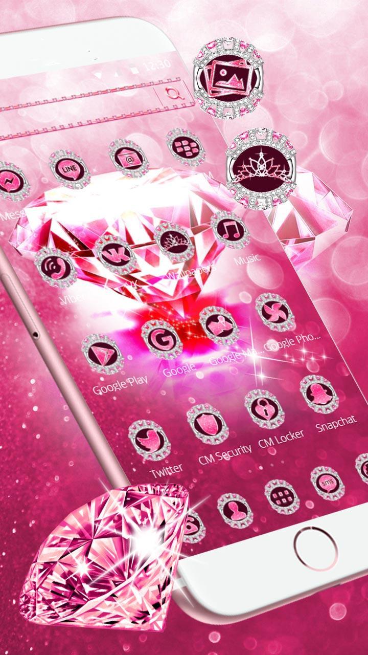 Android 用の ピンクダイヤモンドテーマの壁紙 Apk をダウンロード
