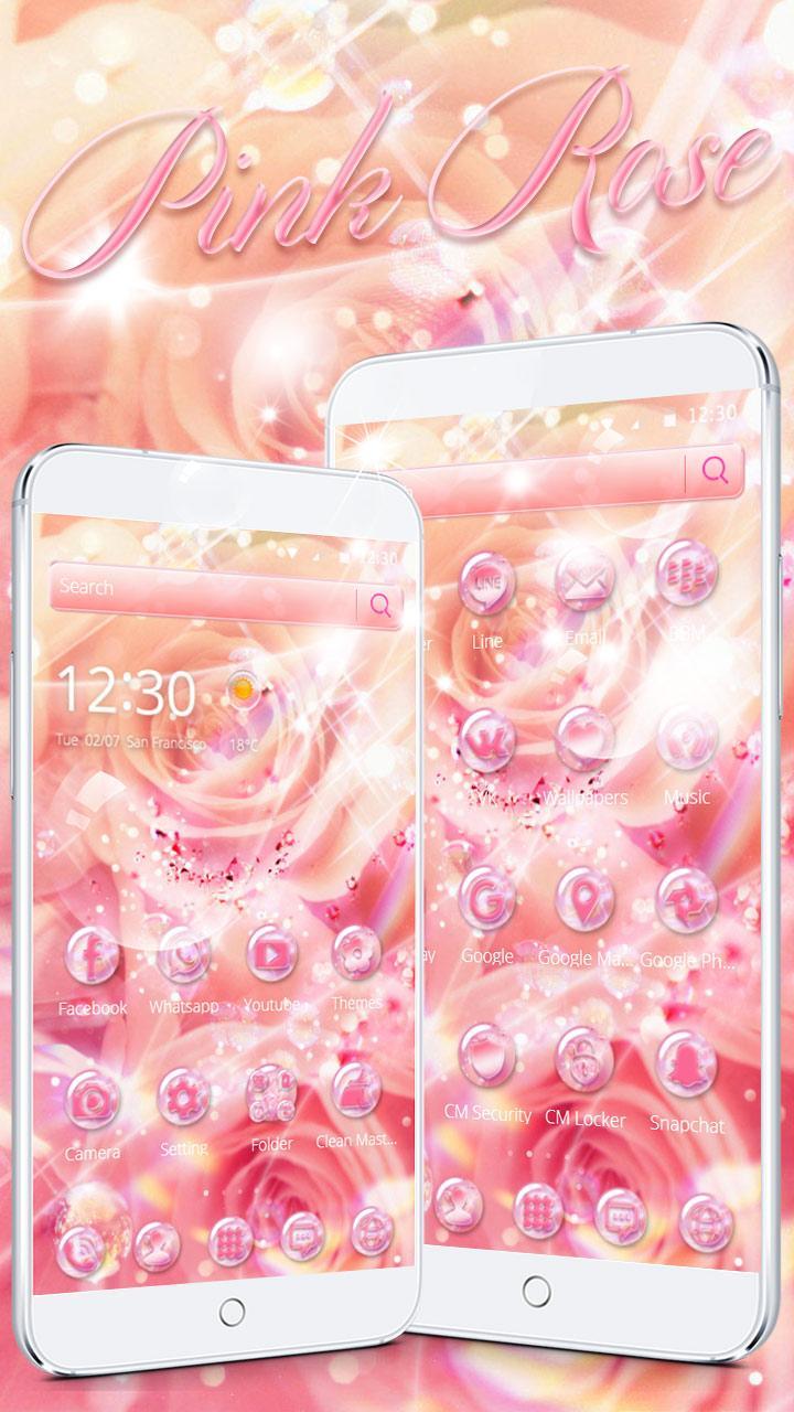 Android 用の ピンクローズダイヤモンドテーマの壁紙 Apk をダウンロード
