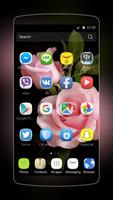 ピンクのバラの花のテーマ スクリーンショット 1