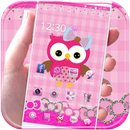 Rosa Eulen Thema Spitze Bogen APK