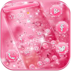 Pink Diamond Theme Wallpaper Glitter APK download
