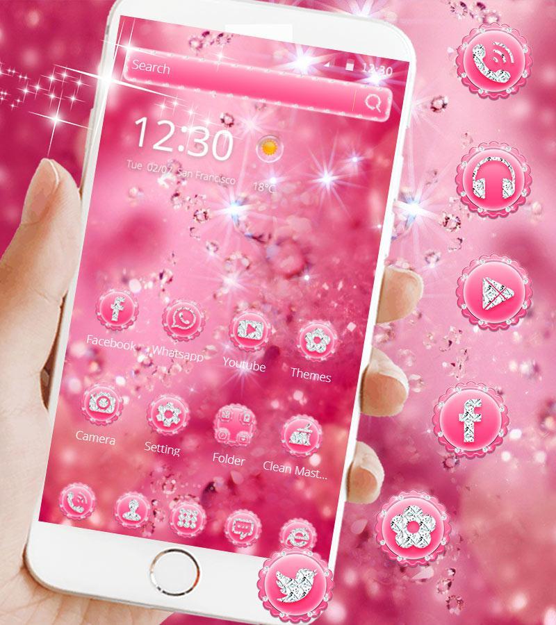 Pink Diamond Theme Wallpaper Glitter For Android Apk Download